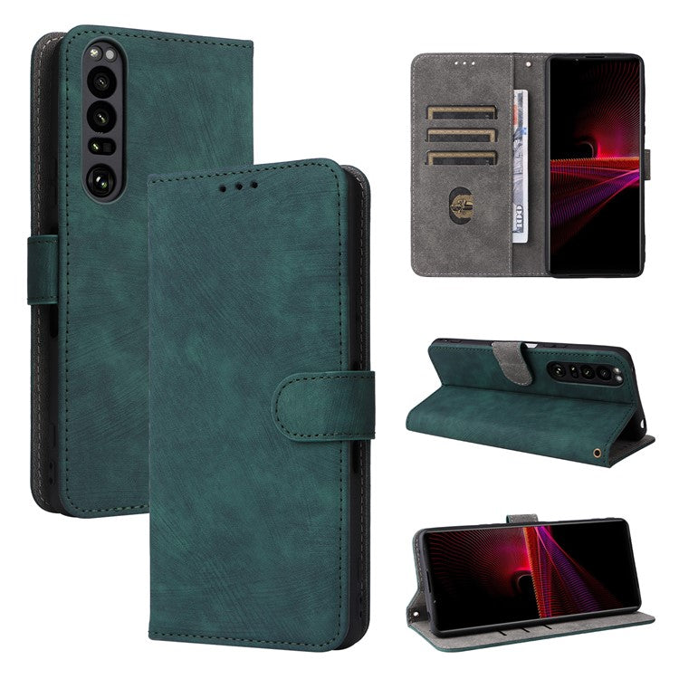 For Sony Xperia 1 III 5G Case Wallet Flip Leather Phone Cover RFID Blocking Protection - Green