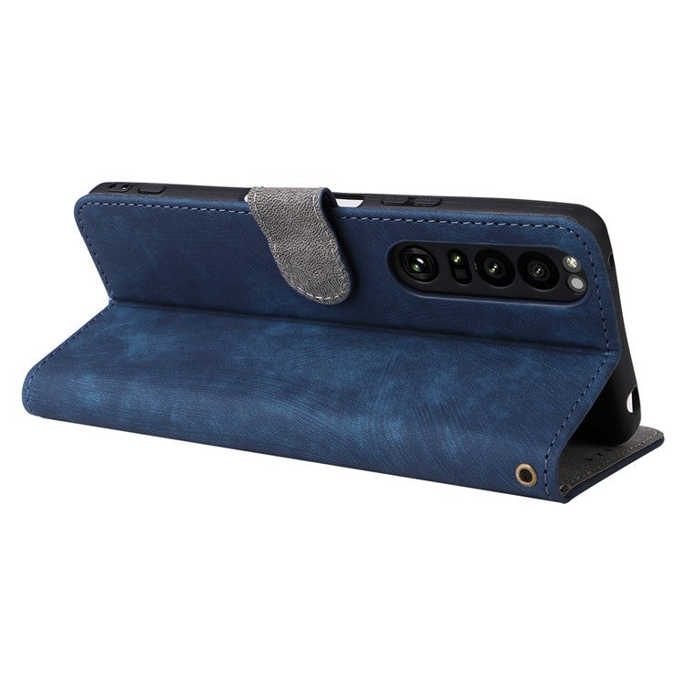 For Sony Xperia 1 III 5G Case Wallet Flip Leather Phone Cover RFID Blocking Protection - Blue