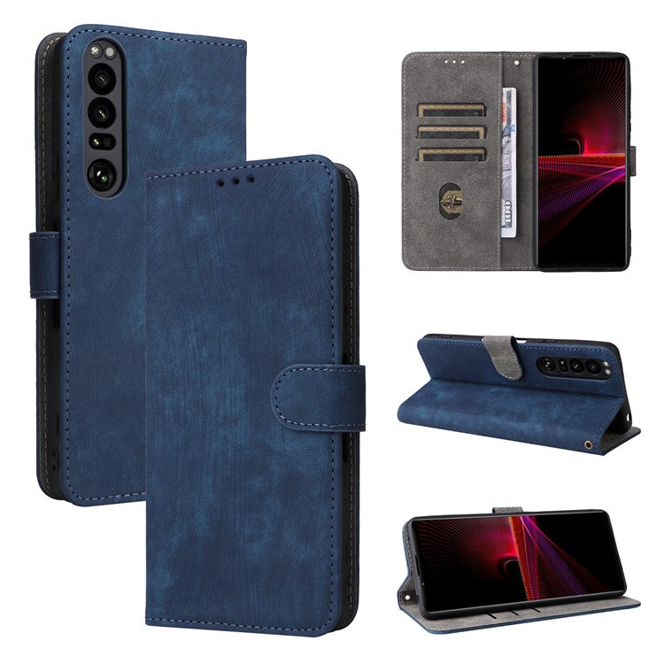 For Sony Xperia 1 III 5G Case Wallet Flip Leather Phone Cover RFID Blocking Protection - Blue