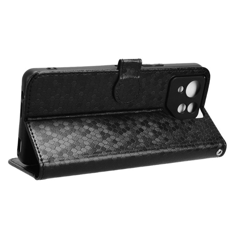 For Asus ROG Phone 8 Pro 5G / 8 5G Phone Wallet Case Dot Imprinted PU Leather Cover - Black