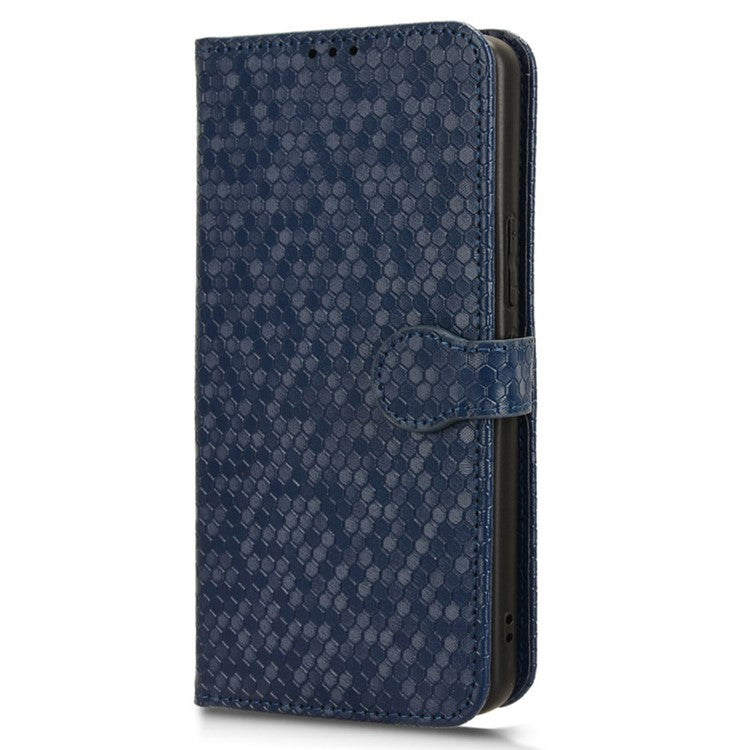 For Asus ROG Phone 8 Pro 5G / 8 5G Phone Wallet Case Dot Imprinted PU Leather Cover - Dark Blue