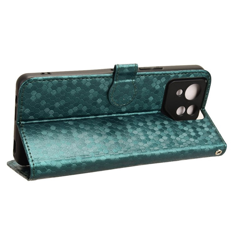 For Asus ROG Phone 8 Pro 5G / 8 5G Phone Wallet Case Dot Imprinted PU Leather Cover - Green