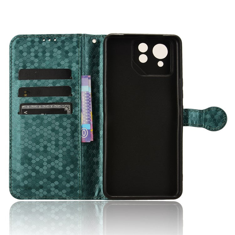 For Asus ROG Phone 8 Pro 5G / 8 5G Phone Wallet Case Dot Imprinted PU Leather Cover - Green