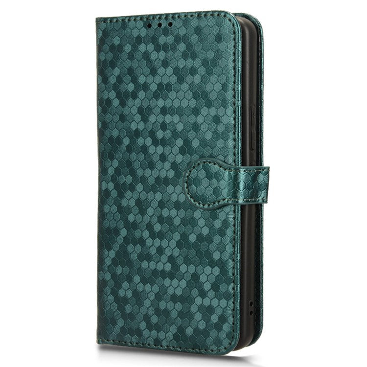 For Asus ROG Phone 8 Pro 5G / 8 5G Phone Wallet Case Dot Imprinted PU Leather Cover - Green