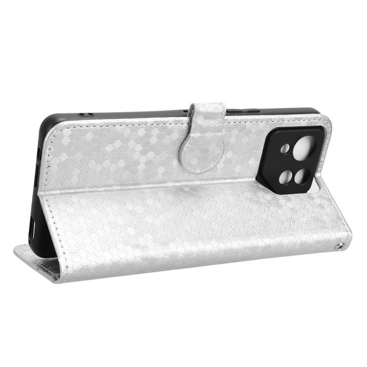 For Asus ROG Phone 8 Pro 5G / 8 5G Phone Wallet Case Dot Imprinted PU Leather Cover - Silver