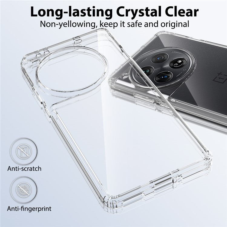 For OnePlus 12 5G TPU+Acrylic Phone Case Transparent Protective Back Cover