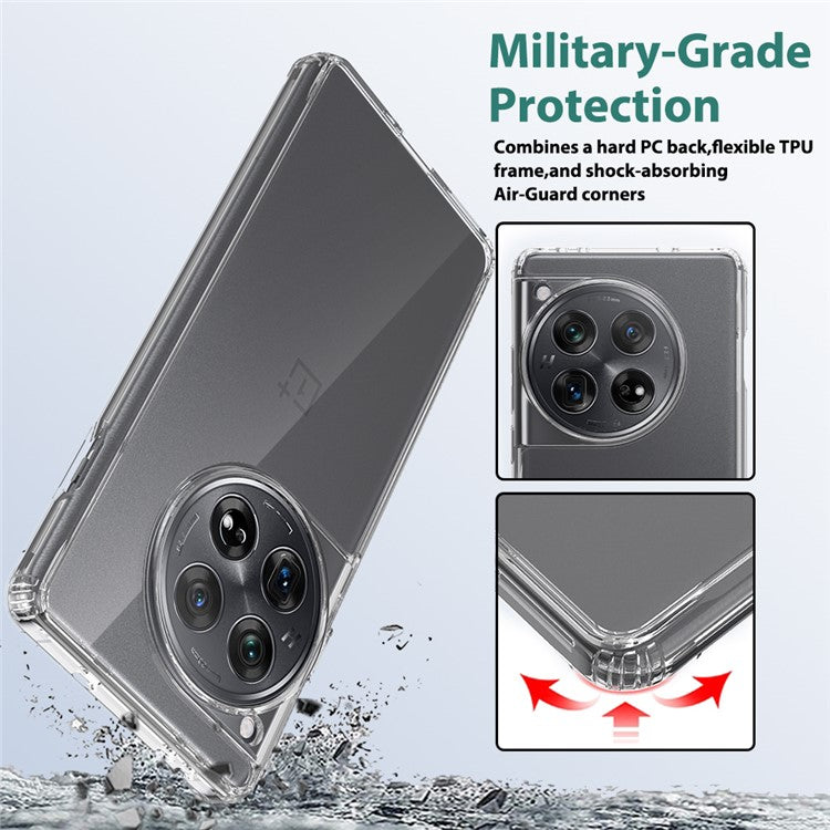 For OnePlus 12 5G TPU+Acrylic Phone Case Transparent Protective Back Cover