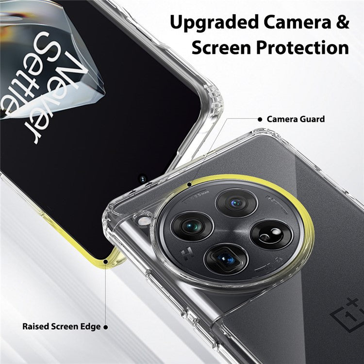 For OnePlus 12 5G TPU+Acrylic Phone Case Transparent Protective Back Cover