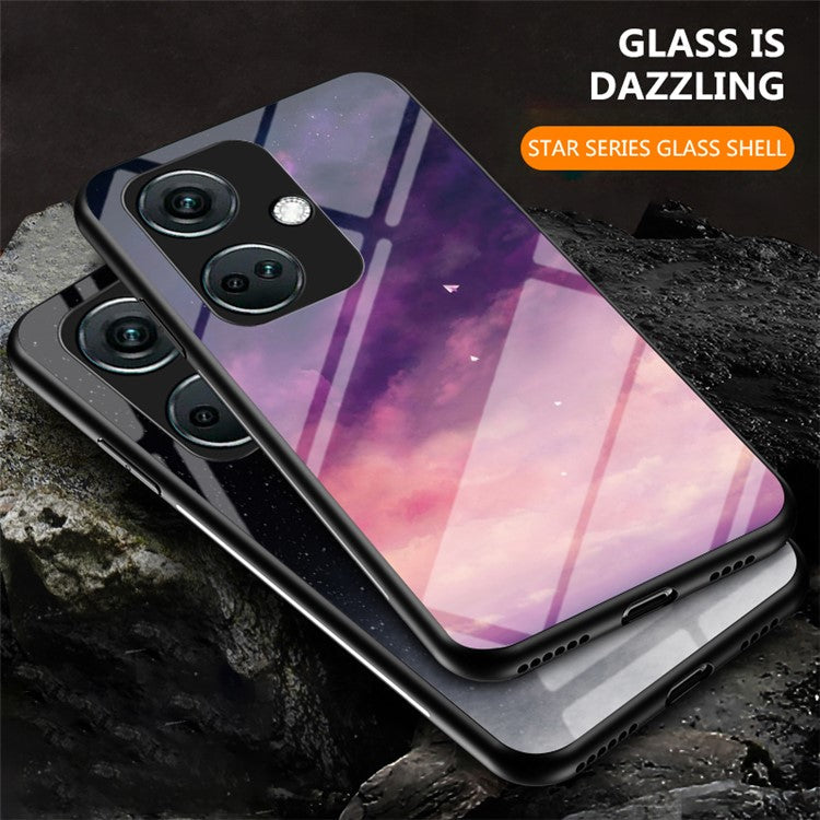 For OnePlus Nord CE3 5G Case Tempered Glass+PC+TPU Shockproof Phone Cover - Dream Starry Sky