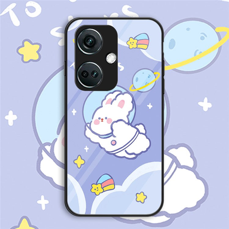 For OnePlus Nord CE3 5G Case Tempered Glass+PC+TPU Mobile Phone Cover - Aerospace Rabbit