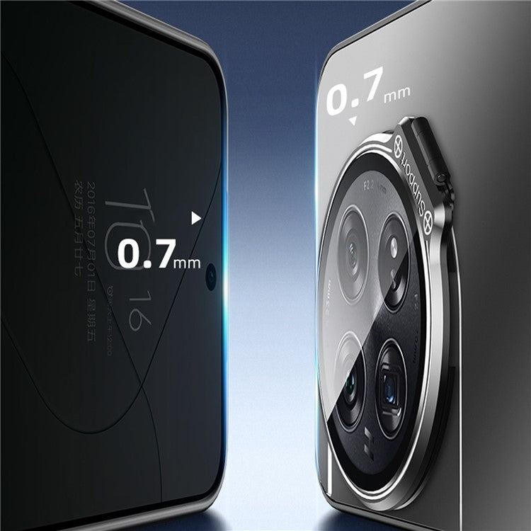 For OnePlus 12 5G Back Case with Lens Kickstand TPU+PC Phone Cover Protector - Cyan