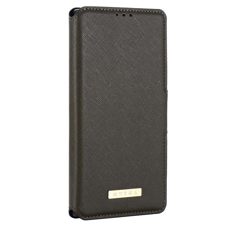 MUXMA MX115 For Samsung Galaxy S23 Ultra Magnetic Phone Case Leather Stand Wallet Shell - Green