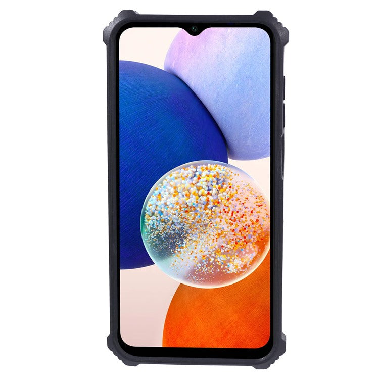 For Samsung Galaxy A25 5G (Global) (161.0 x 76.5 x 8.3mm) Case Camouflage Pattern Kickstand Protective Shell - Blue