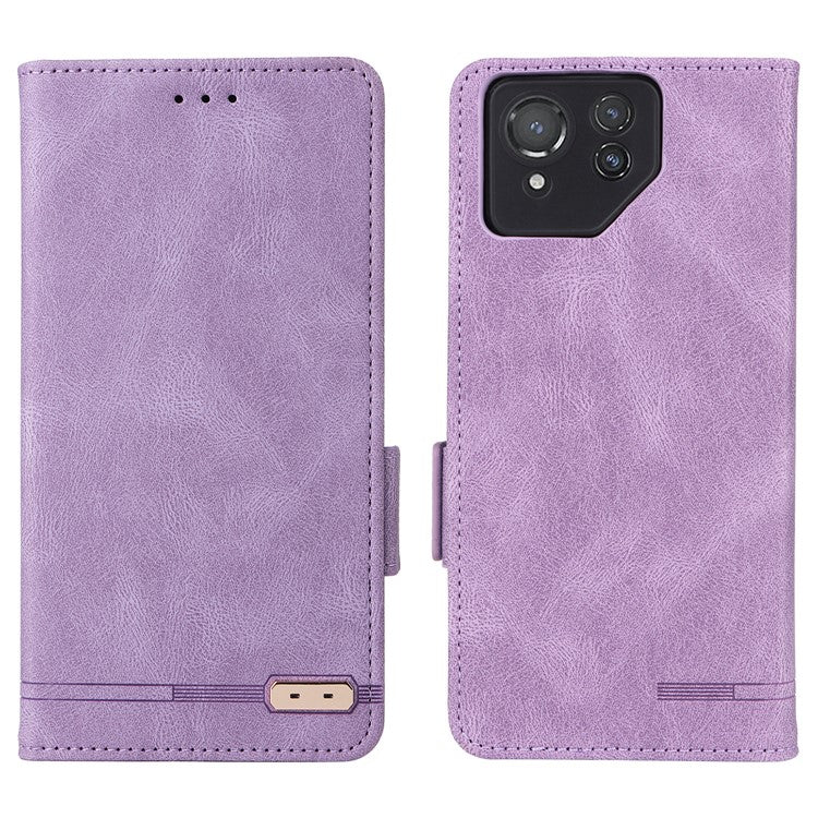 For Asus ROG Phone 8 Pro 5G / 8 5G Wallet Case Leather Phone Cover Stand Protector - Purple