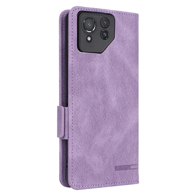 For Asus ROG Phone 8 Pro 5G / 8 5G Wallet Case Leather Phone Cover Stand Protector - Purple