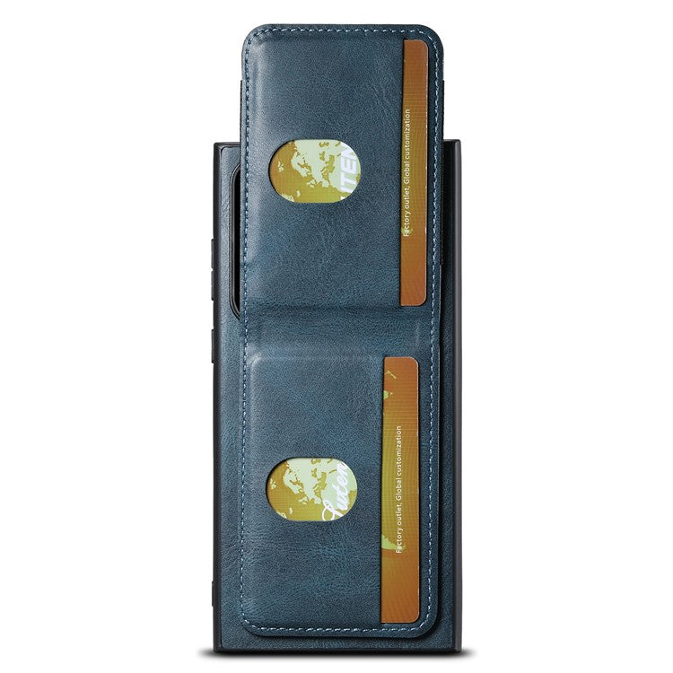 SUTENI H03 For Samsung Galaxy S24 Ultra Case Waxy Texture Vertical Flip Protective Shell - Blue