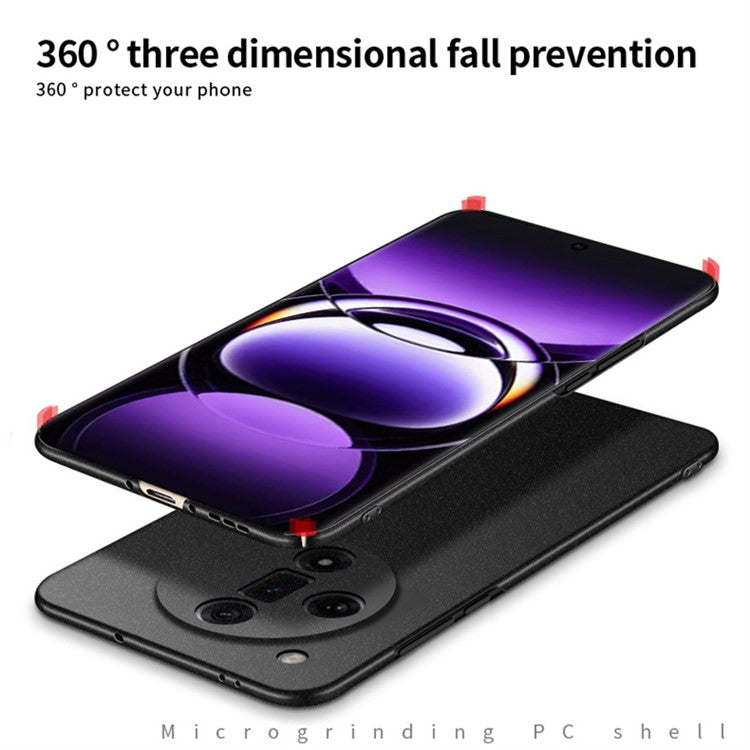 MOFI Shield Matte Series for Oppo Find X7 5G Back Case Hard Slim PC Mobile Phone Cover - Black