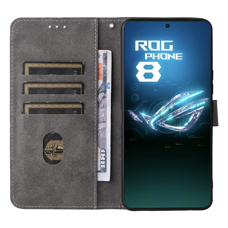 For Asus ROG Phone 8 5G / ROG Phone 8 Pro 5G Wallet Phone Case RFID Blocking PU Leather Cover - Brown