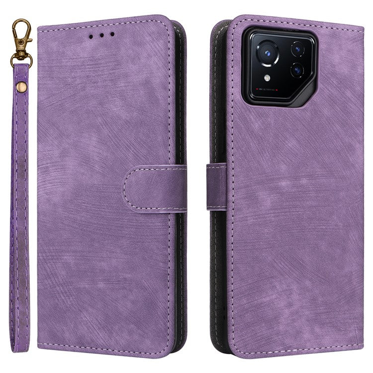 For Asus ROG Phone 8 5G / ROG Phone 8 Pro 5G Wallet Phone Case RFID Blocking PU Leather Cover - Purple