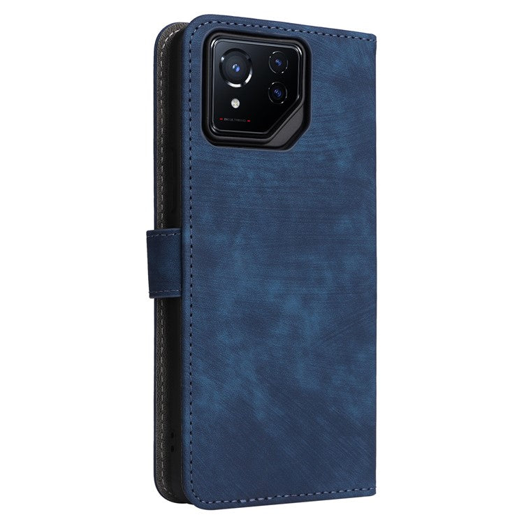 For Asus ROG Phone 8 5G / ROG Phone 8 Pro 5G Wallet Phone Case RFID Blocking PU Leather Cover - Blue