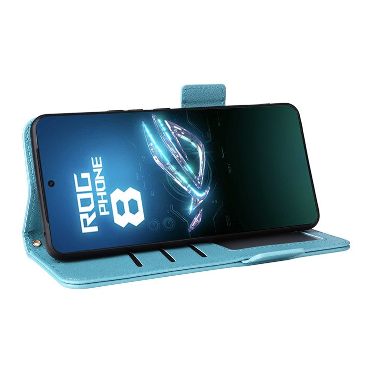 For Asus ROG Phone 8 5G / ROG Phone 8 Pro 5G Case PU Leather Wallet Phone Cover - Baby Blue