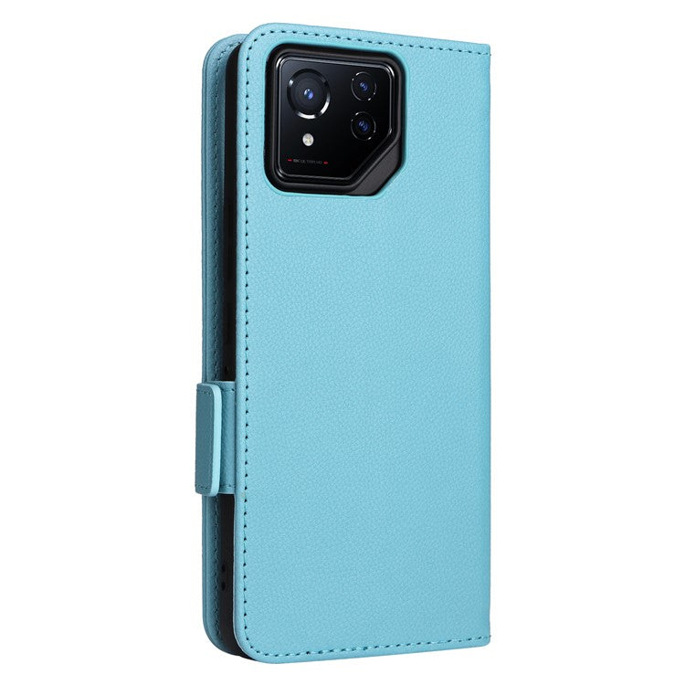 For Asus ROG Phone 8 5G / ROG Phone 8 Pro 5G Case PU Leather Wallet Phone Cover - Baby Blue