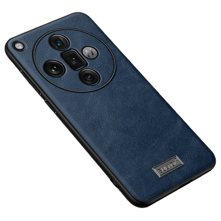 SULADA For Oppo Find X7 Ultra Cell Phone Cover PU Leather+TPU+PC Anti-scratch Back Case - Blue