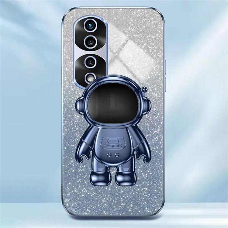 For Honor 70 Pro 5G Cell Phone Case PC+TPU Cover with Astronaut Kickstand - Blue