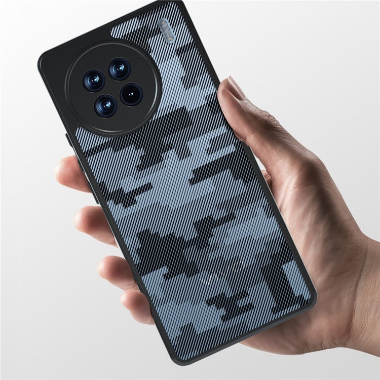 IBMRS For vivo X90 5G Case Airbag Protection TPU+PC Phone Protector - Grid Camouflage