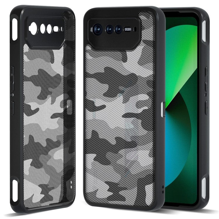 IBMRS For Asus ROG Phone 6 5G / Phone 6 Pro 5G / Phone 6D 5G Case Hard PC Back+Soft TPU Frame Protective Cover - Artistic Camouflage