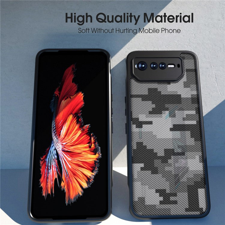 IBMRS For Asus ROG Phone 6 5G / Phone 6 Pro 5G / Phone 6D 5G Case Hard PC Back+Soft TPU Frame Protective Cover - Matte Black