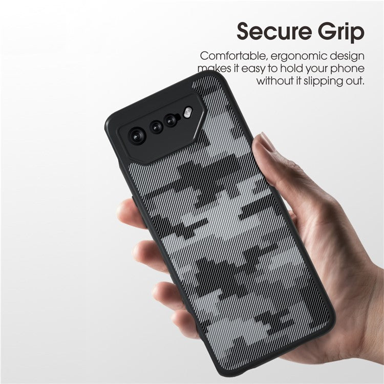 IBMRS For Asus ROG Phone 7 5G Cases Anti-Scratch TPU+PC Phone Cover Shell - Grid Camouflage