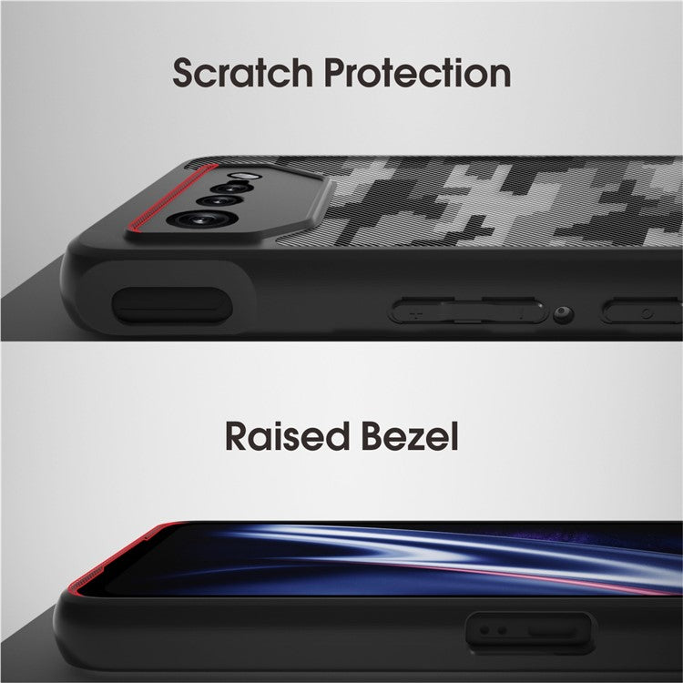 IBMRS For Asus ROG Phone 7 5G Cases Anti-Scratch TPU+PC Phone Cover Shell - Grid Camouflage