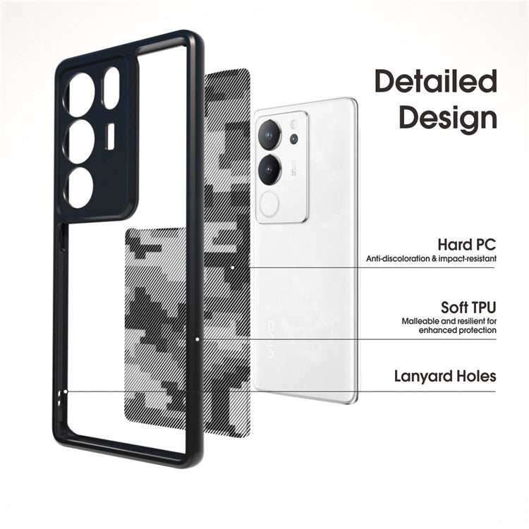 IBMRS For vivo S17 Pro 5G / S17 5G / V29 5G / V29 Pro 5G Case PC+TPU Precise Camera Cutouts Cover - Matte Black