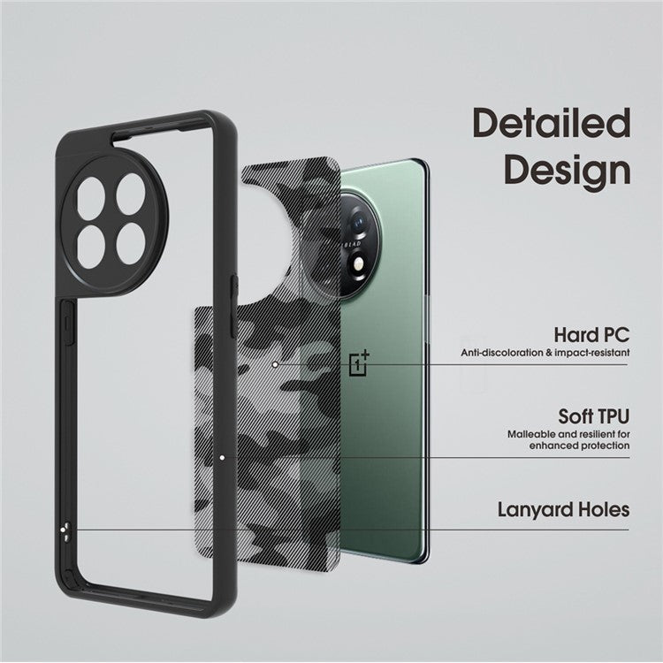 IBMRS Slim-Fit Case for OnePlus 11 5G Precise Cutout TPU+PC Phone Cover - Matte Black