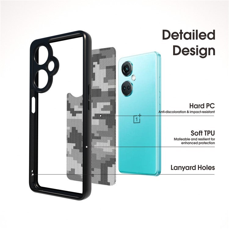 IBMRS Case for OnePlus Nord CE3 5G / K11 5G Cover Airbag Protection Phone Protector - Grid Camouflage