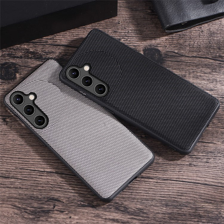 For Samsung Galaxy A15 4G / 5G Case Nylon TPU Slim Fit Shockproof Phone Cover - Black