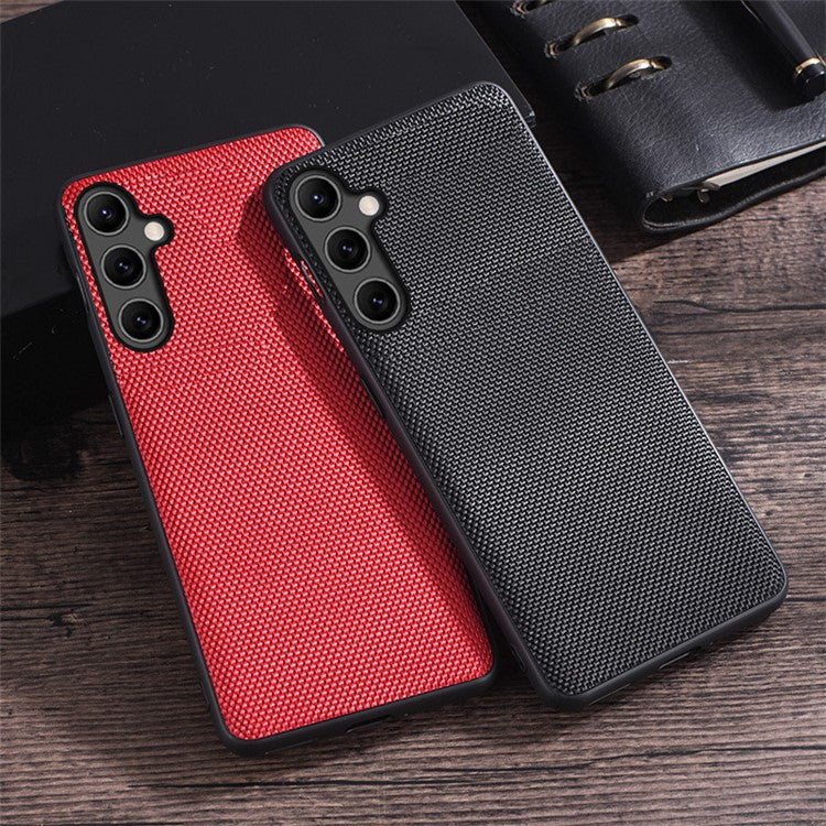 For Samsung Galaxy A15 4G / 5G Case Nylon TPU Slim Fit Shockproof Phone Cover - Black