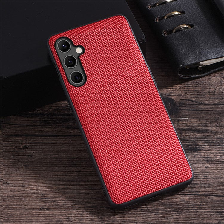 For Samsung Galaxy A15 4G / 5G Case Nylon TPU Slim Fit Shockproof Phone Cover - Red