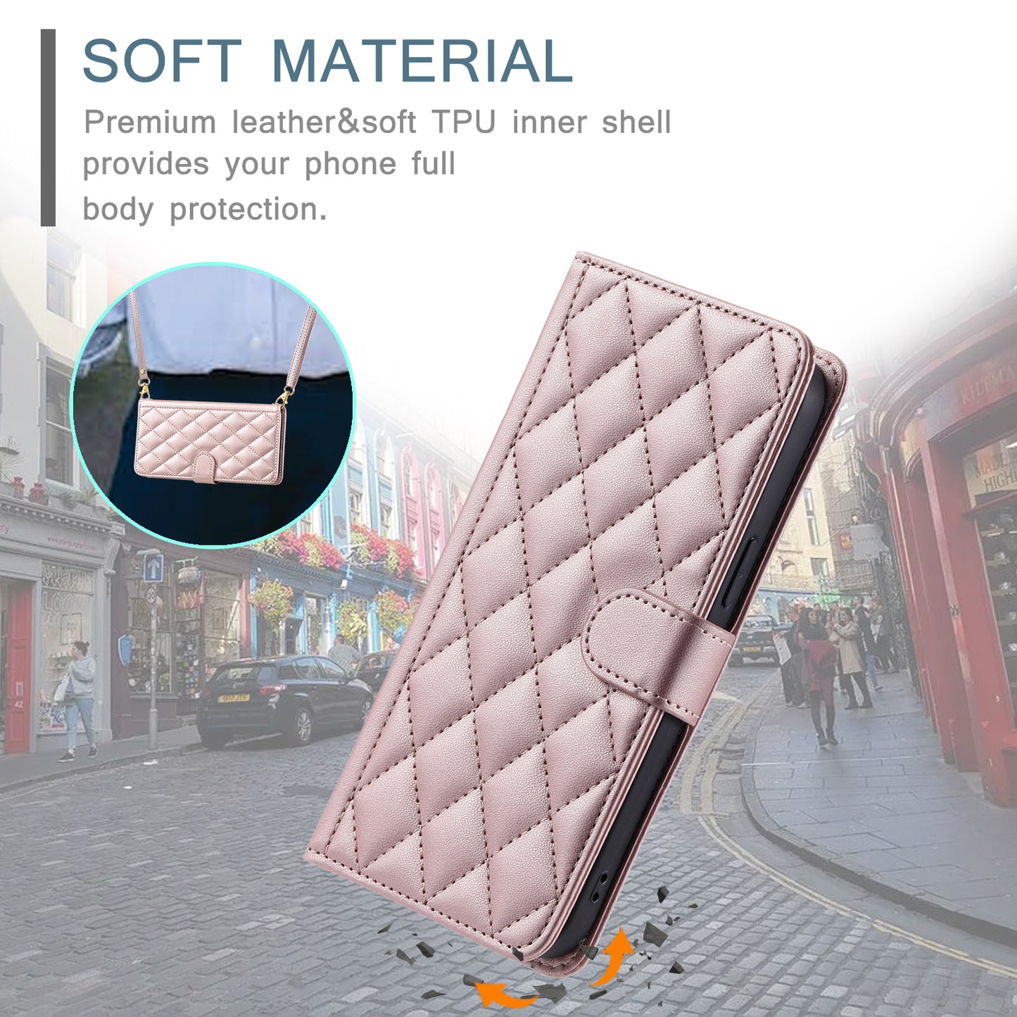For Samsung Galaxy S20 Plus 4G / 5G Wallet Case PU Leather Stand Phone Cover - Rose Gold