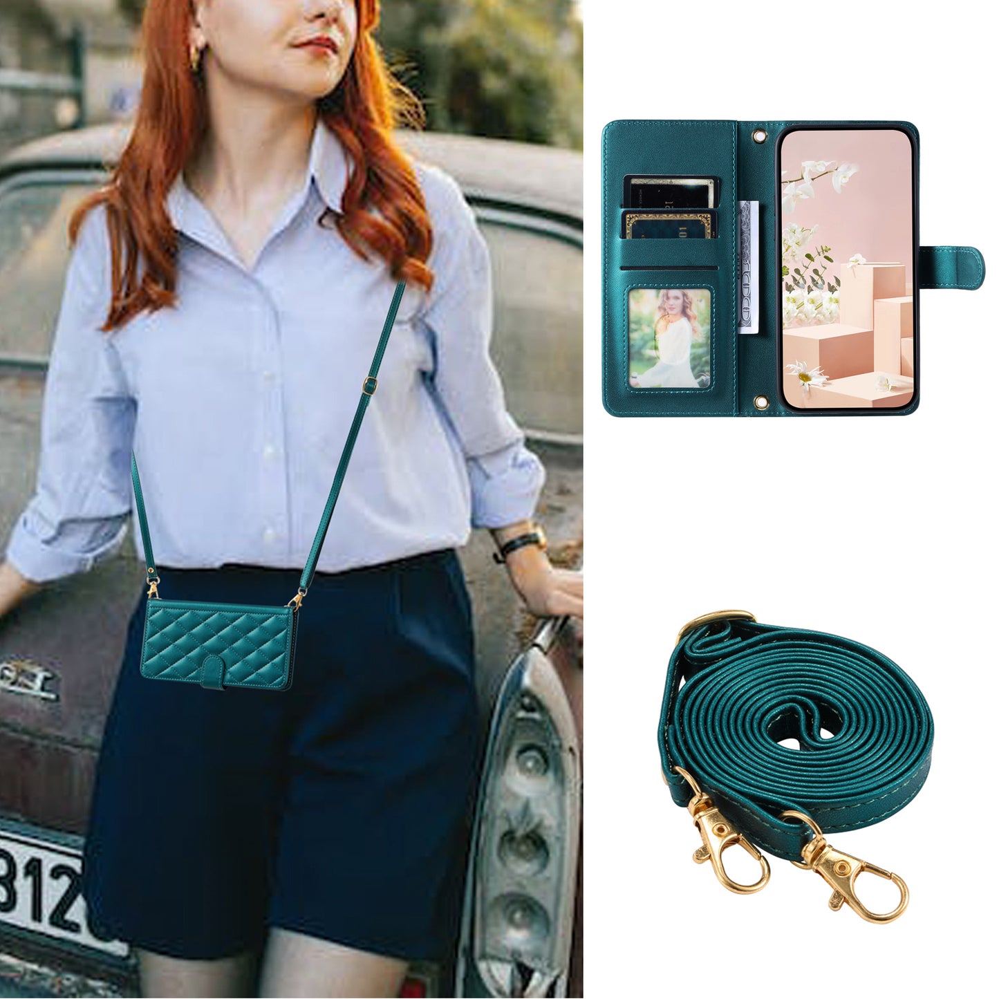 For Samsung Galaxy S20 Plus 4G / 5G Wallet Case PU Leather Stand Phone Cover - Green