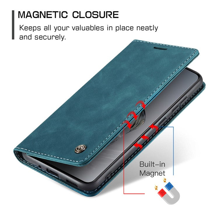 CASEME 013 Series For OnePlus 12 5G Case Business Style Card Slots Cell Phone Cover - Blue