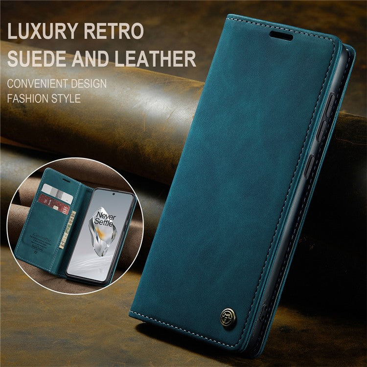 CASEME 013 Series For OnePlus 12 5G Case Business Style Card Slots Cell Phone Cover - Blue