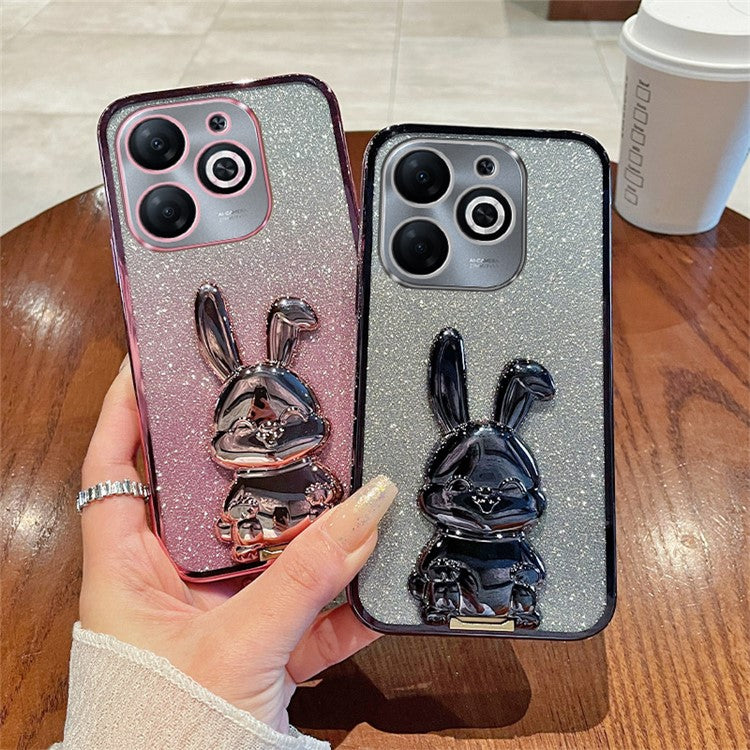 For Infinix Smart 8 4G / Hot 40i / Tecno Spark Go 2024 4G / Spark 20 Phone Case Dustproof PC+TPU Phone Cover - Black