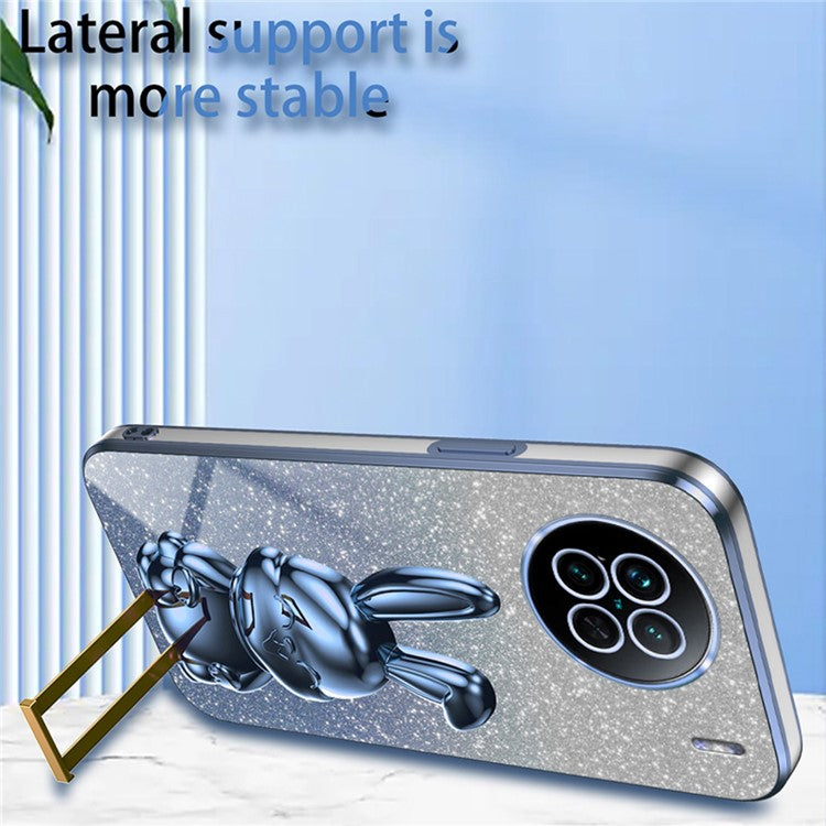 For vivo X90 5G Case Rabbit Design PC+TPU Kickstand Phone Cover - Blue