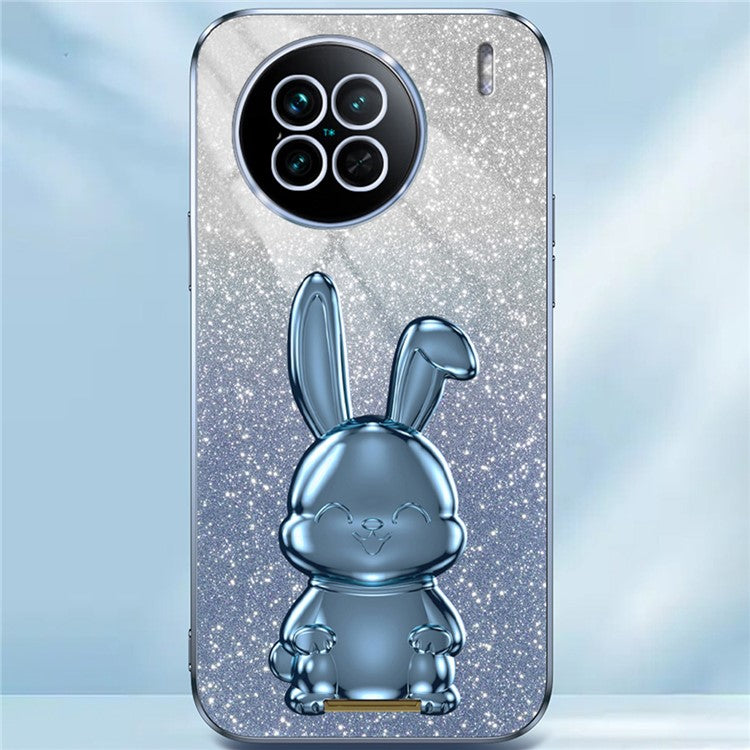 For vivo X90 5G Case Rabbit Design PC+TPU Kickstand Phone Cover - Blue