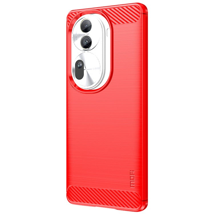 MOFI JK TPU Series-1 For Oppo Reno11 Pro 5G (Global) TPU Phone Case Carbon Fiber Texture Phone Cover - Red