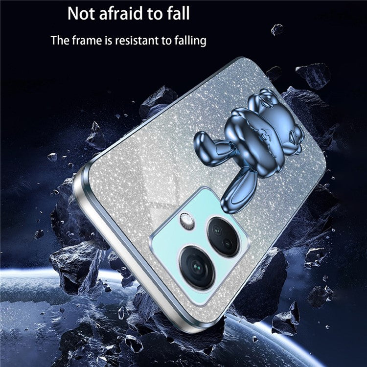 For OnePlus Nord CE3 5G / Oppo K11 5G Cartoon Rabbit Cover Support Kickstand Phone Protective Case - Blue