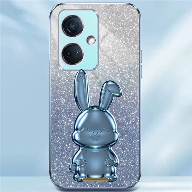 For OnePlus Nord CE3 5G / Oppo K11 5G Cartoon Rabbit Cover Support Kickstand Phone Protective Case - Blue