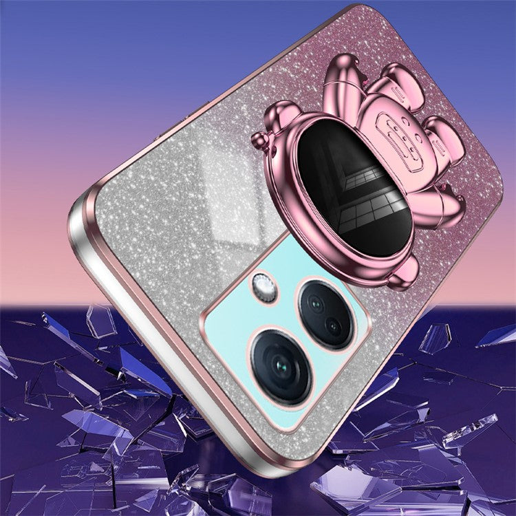 For OnePlus Nord CE3 5G / Oppo K11 5G Shockproof Phone Case Kickstand Electroplating PC+TPU Phone Cover - Pink